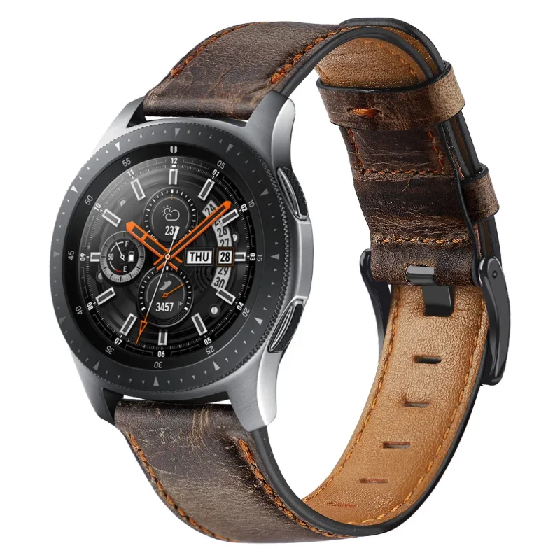 

22mm Genuine Leather band for Samsung Galaxy watch 5/pro/4/classic/Active 2 46mm/42mm bracelet Huawei watch GT/2/2e/3 strap