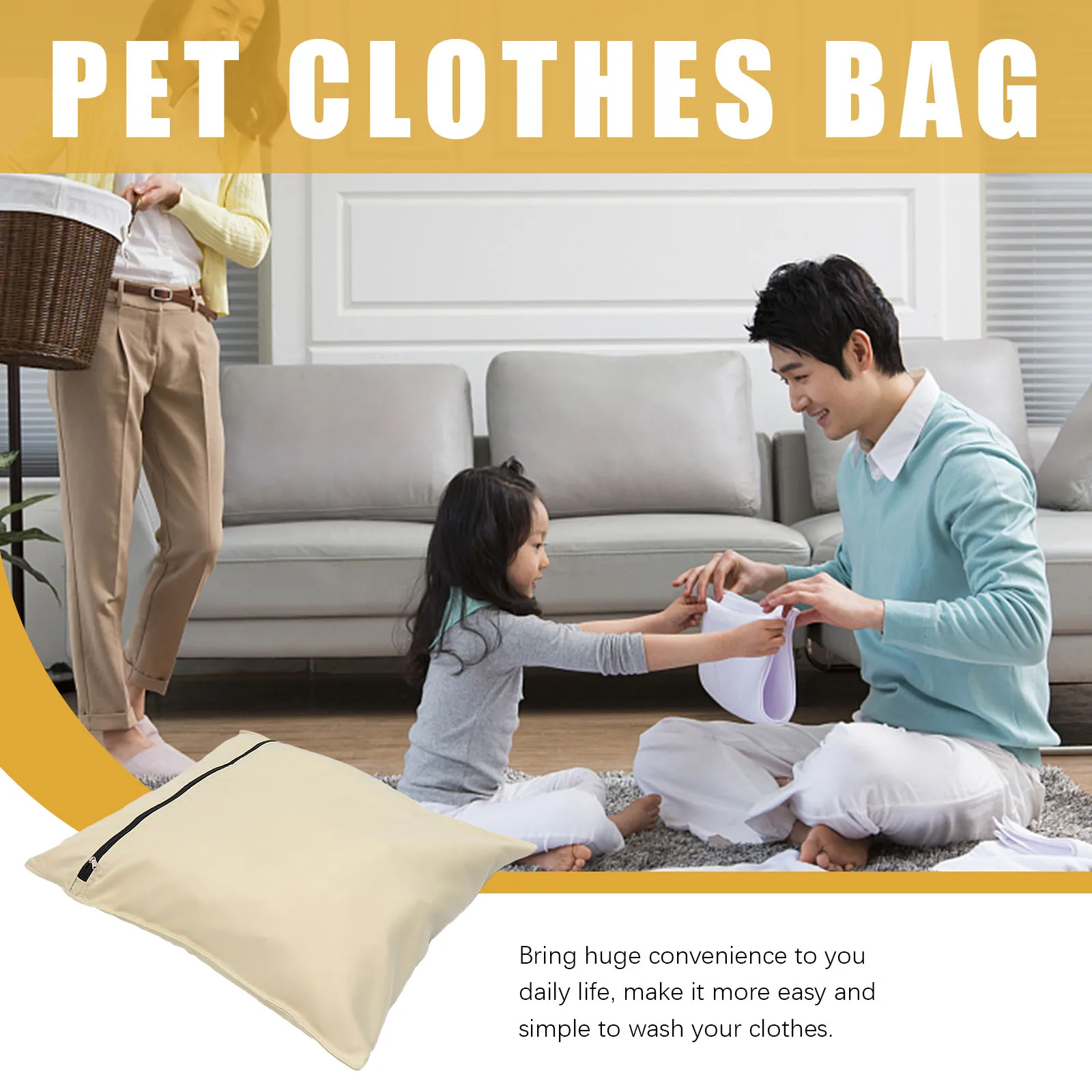 

3Pcs Durable Pet Laundry Bags Wash Bag Eco-Friendly Polyester Clothing Storage