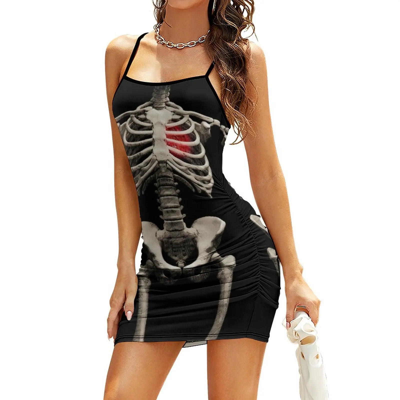 

Skeleton Love (Halloween) Sling Dress Long dresses women's evening dress 2024 clothes for woman Summer women's clothing