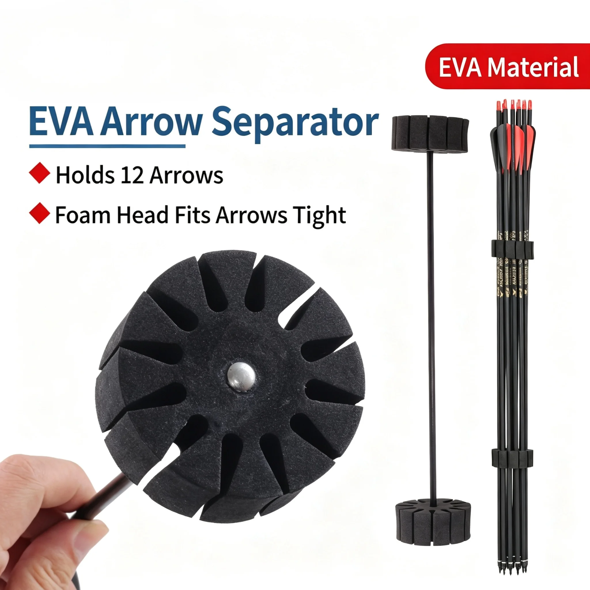 ACCMOS EVA Foam Arrow Holder Rack Archery Arrows Separator Quiver Insert 3/6PCS