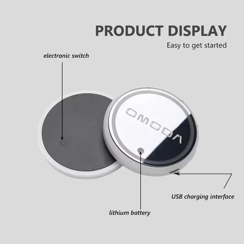Interior Atmosphere Lamp 2Pcs 7‑Color LED Cup Coaster For Chery Omoda5 C5 E5 Tiggo7 Pro Jaecoo J7 J8