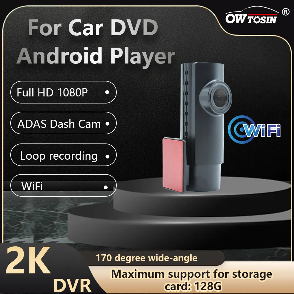 

WIFI HD 1080P ADAS 2K DashCam Car DVR Camera Recorder For Android Radio Player Navigation Unit Voice Alarm Video Recording