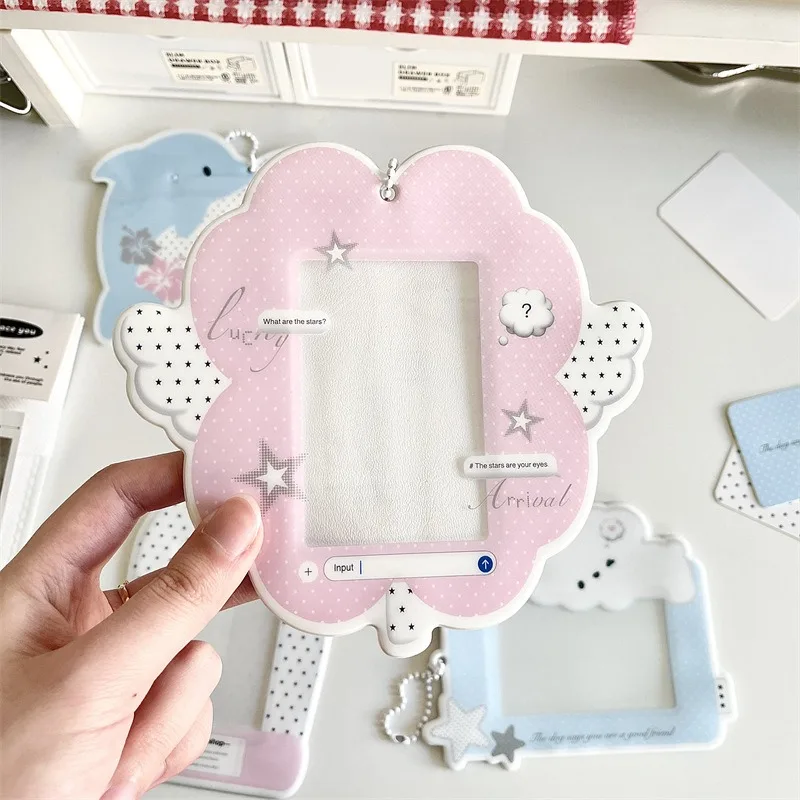 

Cute Wave Point Card Holder 3-Inch Love Dolphin Gloves Wings ID Card Pouch Photocard Cover Backpack Pendant Decoration Keychain