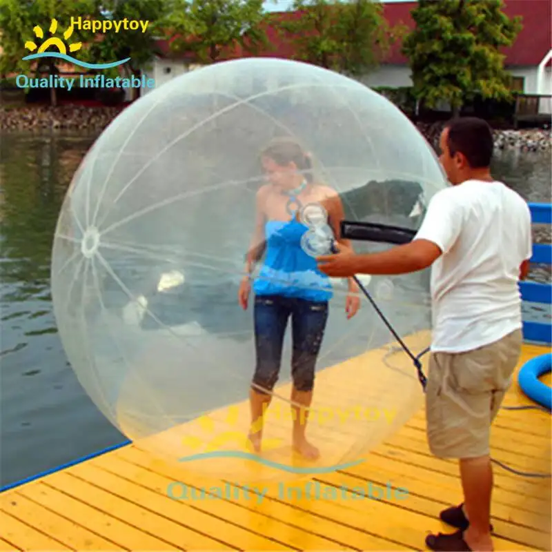 Bola de agua flotante hermética del Pvc de la bola que camina de la agua inflable de la piscina del lago del mar