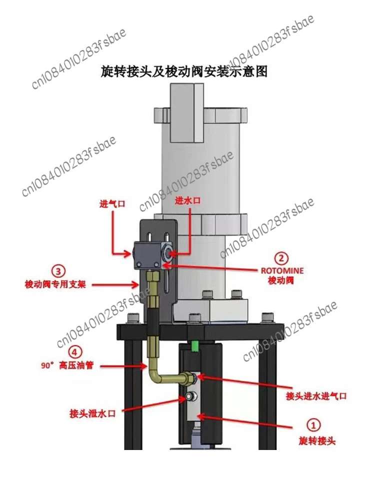 High speed rotary joint machining center water high pressure deep hole drilling cutting fluid rotary joint