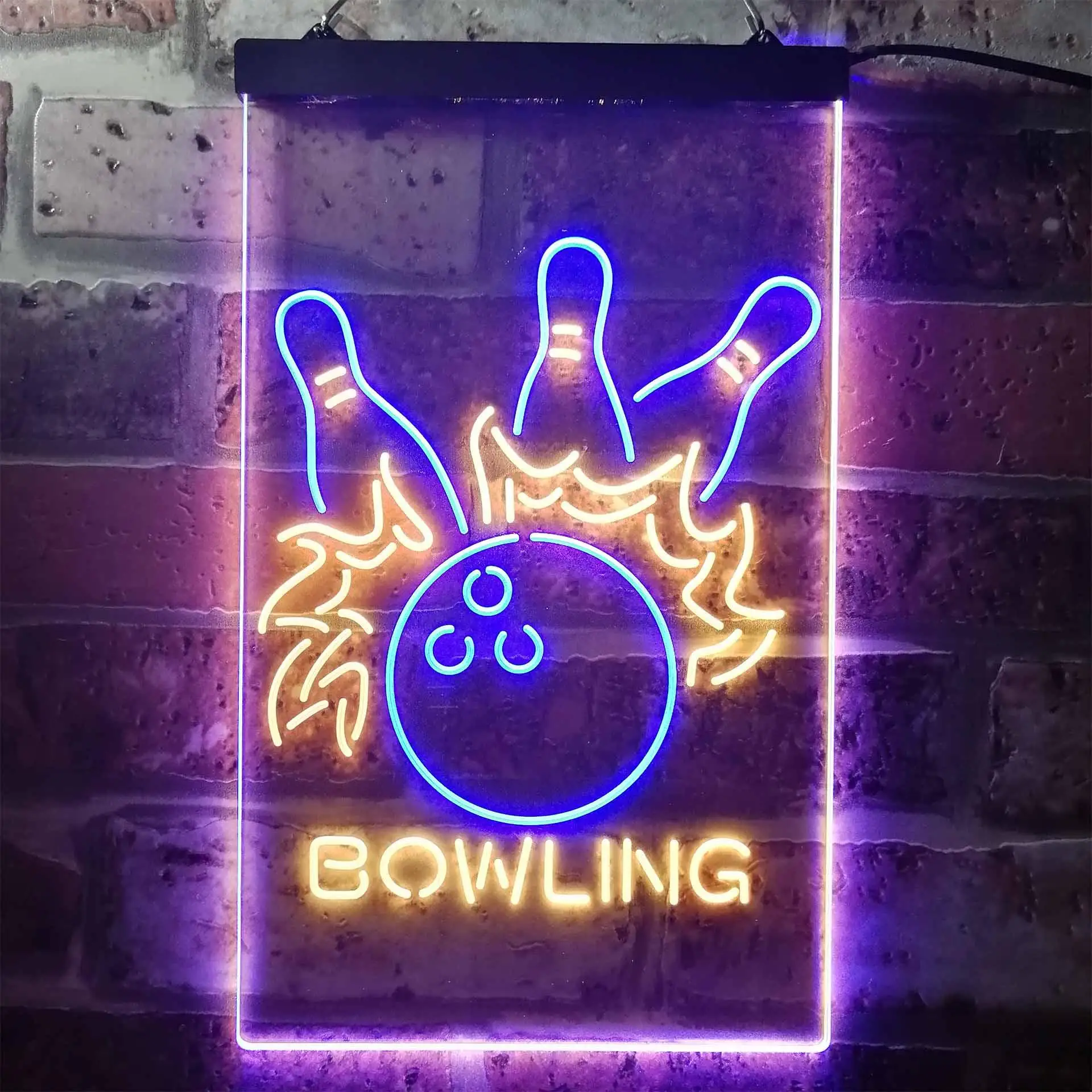 

BOWLING Dual Color Led Neon Sign st6-i3291