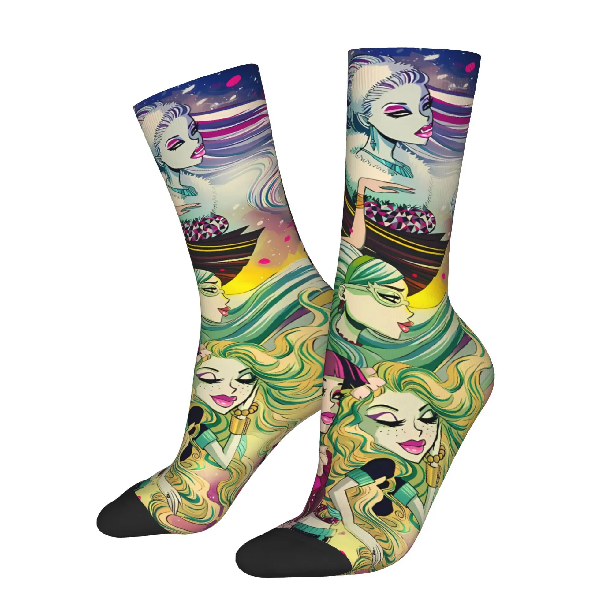 

Cartoon Monster High Sock Printed Man Polyester