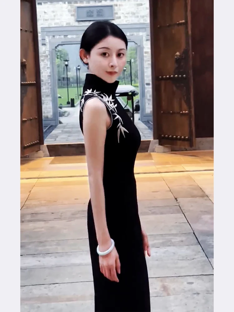 2025 Odzież damska Temperament cheongsam z nadrukiem 0701