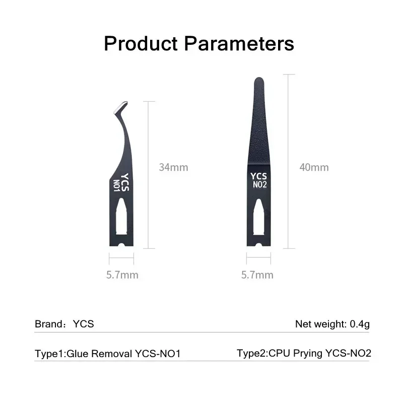 YCS NO.1 NO.2 Mobile Phone Repair CPU Pry Knife Pad Motherboard Chip Hard Disk Adhesive Removal Blade BGA Repair Tool