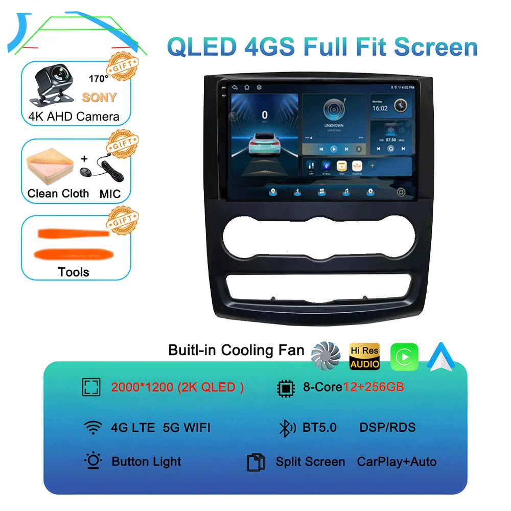 10 inch Android 16 autoradio multimediaspeler GPS stereo CarPlay+auto WIFI+4G DSP voor VW Crafter en Mercedes Benz Sprinter