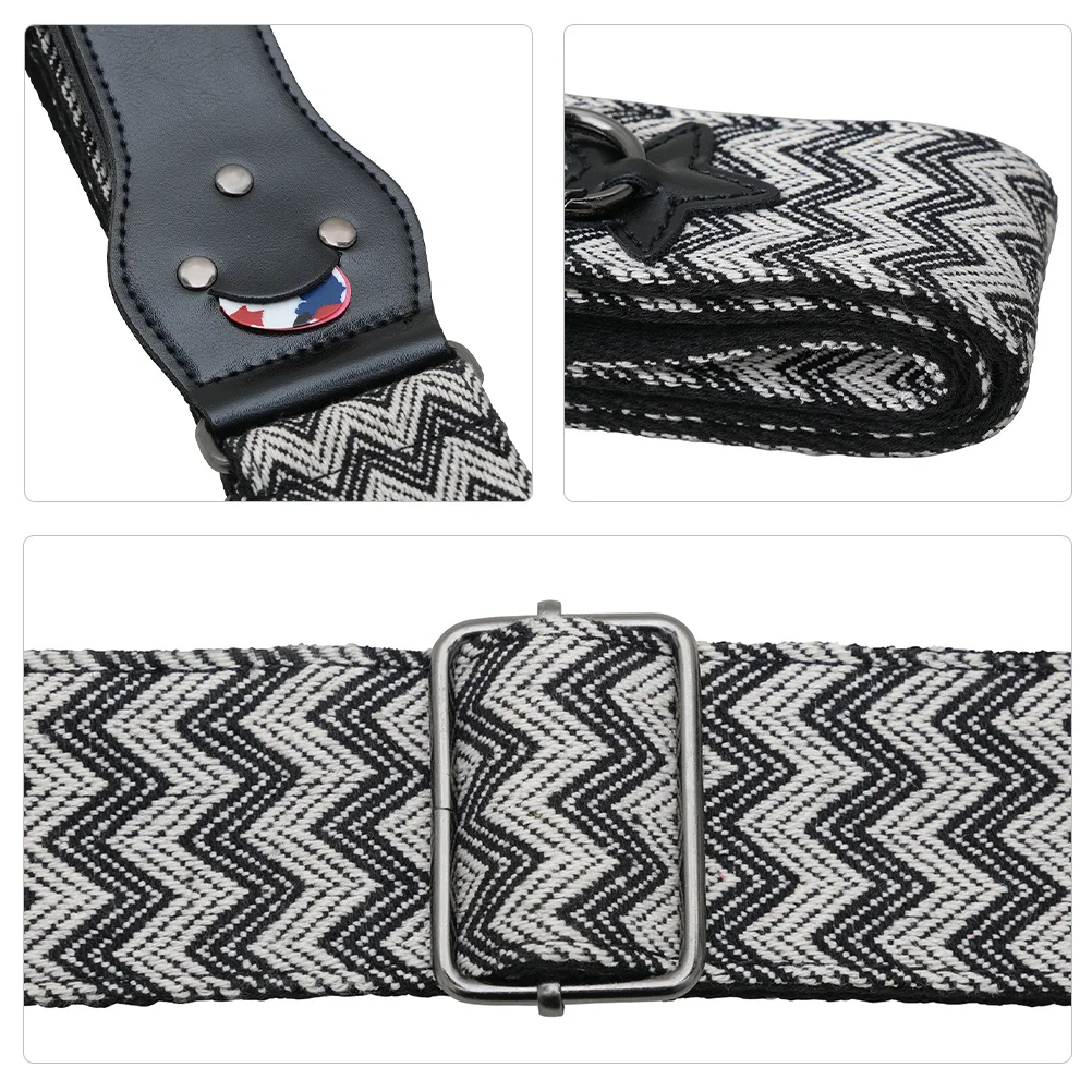 

Lightweight Durable Adjustable Guitar Strap Breathable Comfortable Widened Shoulder Belt for Ukulele Electric Acoustic Guitar