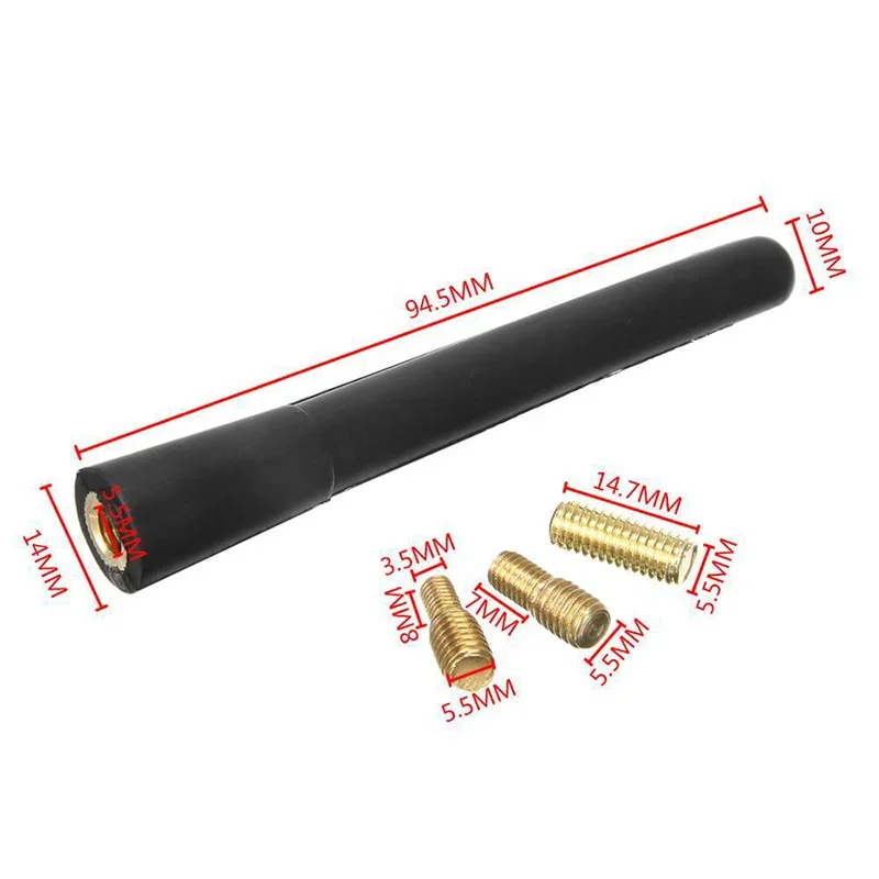 هوائي سيارة عالمي، هوائي سيارة قصير صغير، ملحقات راديو سيارة صغيرة، راديو هوائي من النحاس النقي FM/AM #4