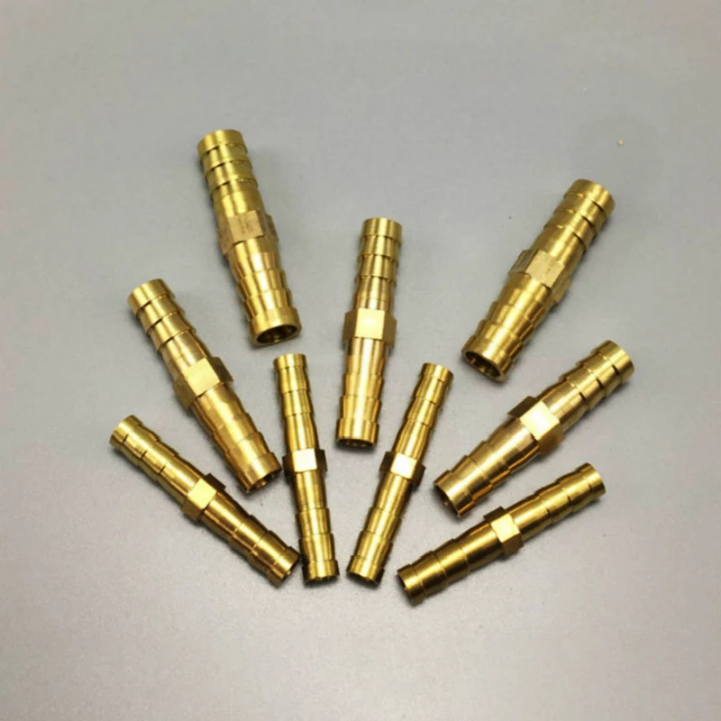 Brass Barb Pipe Fitting 2 Way Connector for 3mm 4mm 6mm 8mm 10mm 12mm 14mm 16mm 19mm 25mm Hose Copper Pagoda Water Tube Fittings