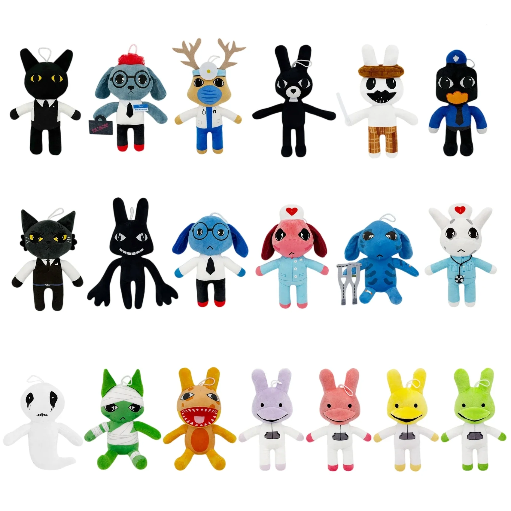 Animal Hospital Plush Doll Cute Dog Penguin Doctor Nurse Stuffed Animal Comfort Cuddle Horror Game Figures Gifts For Fans