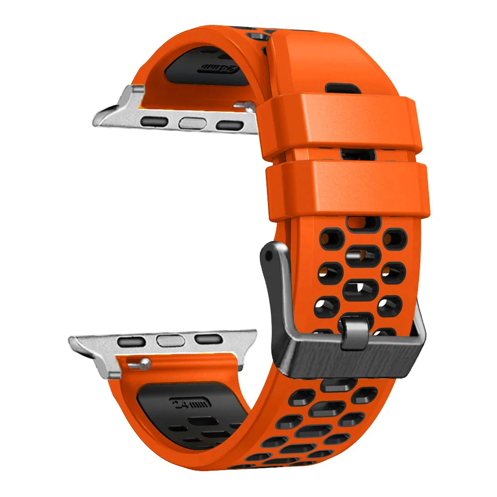 Sport Silikonarmband für Apple Watch Ultra 2 49 mm Armband Armband für Apple Watch Serie 9 8 7 SE 6 45 mm 44 mm 42 mm Zubehör
