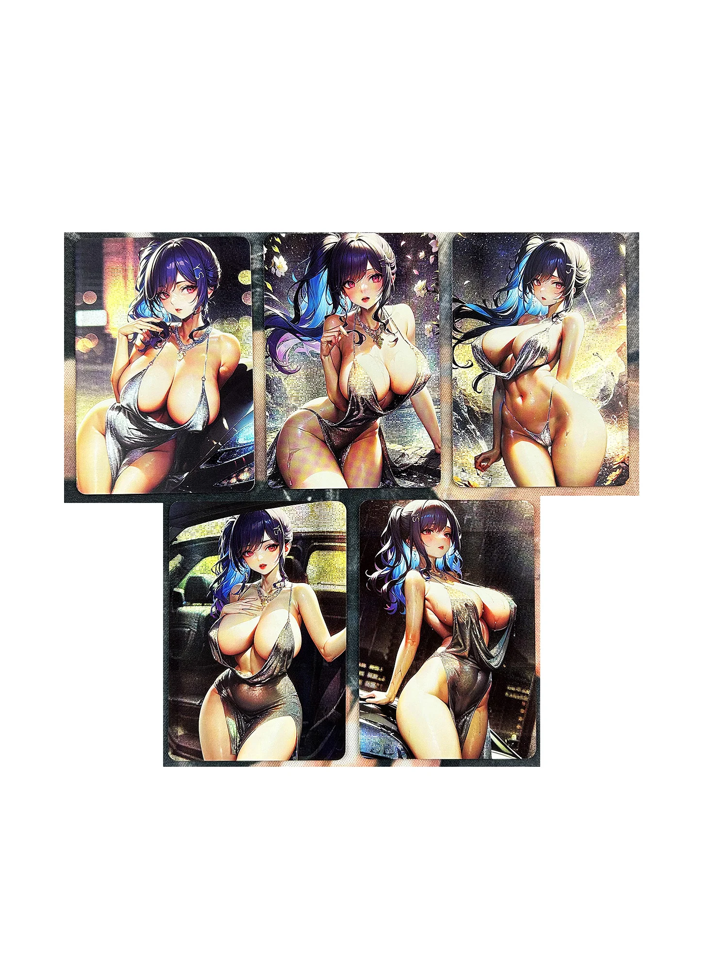 5pcs/set ACG Azur Lane Refraction Sexy Girls Boutique Suit Toys Hobbies Hobby Collectibles Game Anime Collection Cards