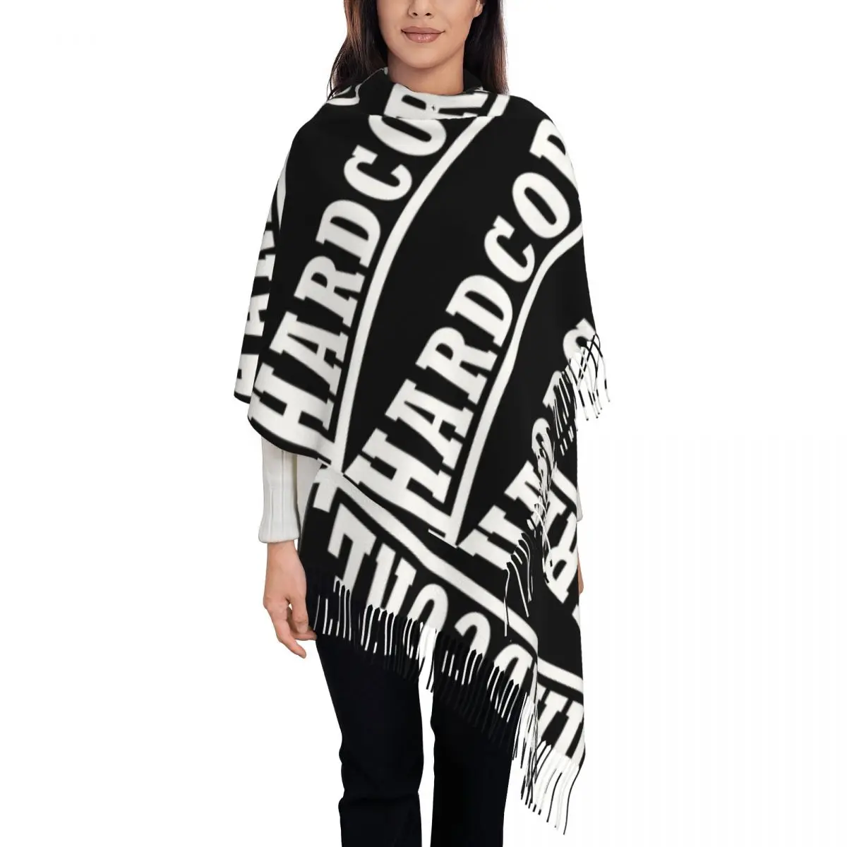 

Шарф с кисточками Женский, мягкая теплая шаль, большой шарф, Осень-зима