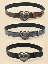 Heart Shaped Women's Casual Belt, Retro Embossed Carved Women's Belt, Dress, Jeans, Suit, Shirt Decoration