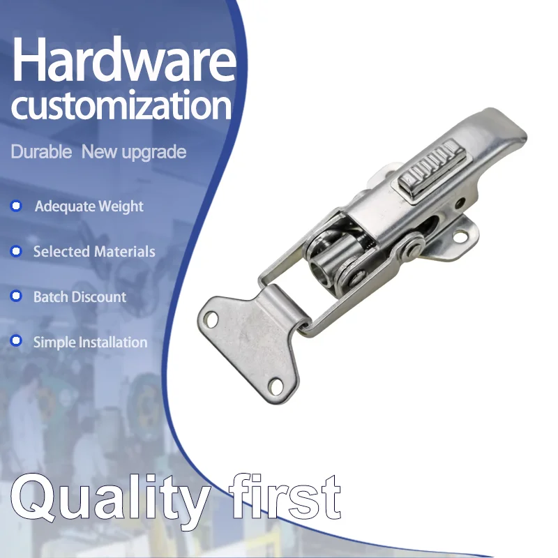 

Stainless Steel Toggle Lock Toolbox Lock Buckle Suitable For Industrial Machinery Equipment Cabinet Doors