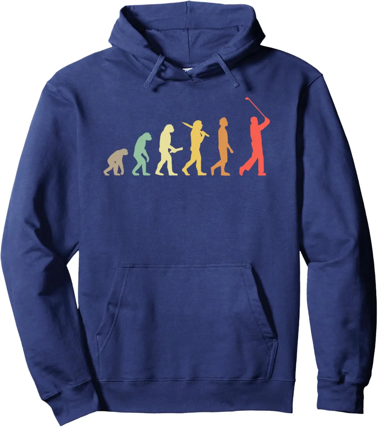 Retro Golf Evolution Gift for Golfers & Golf Players Pullover Hoodie Custom Printed Graphic Hoodie Customizable Sweatshirt