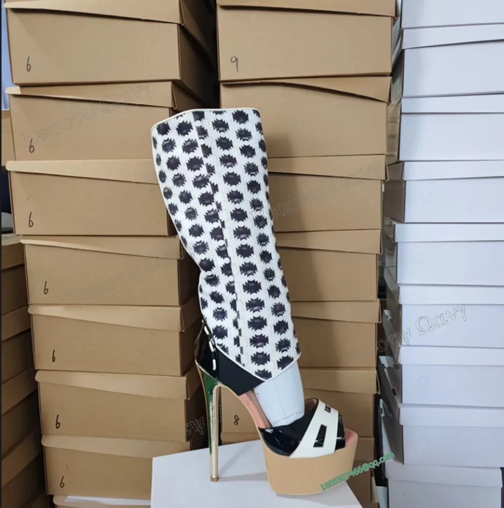 Laranja peep toe botas plataforma dedo do pé redondo saltos prateados sapatos de salto fino sapatos de salto alto para mulher 2025 zapatos para mujere