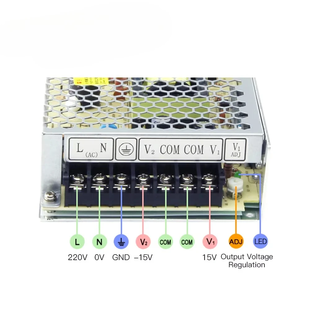 

HF55W-D-L Импульсный источник питания 55 Вт + 15 В 2 А-15 В 2 А Выход DAUL для лазерной головки Galvo Set Лазерная маркировочная машина