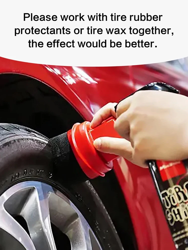 Éponge à cirer pour pneus de voiture, tampon applicateur de cire avec couvercle, forme incurvée, facile à cirer, outils de nettoyage des pneus, brosse de détail