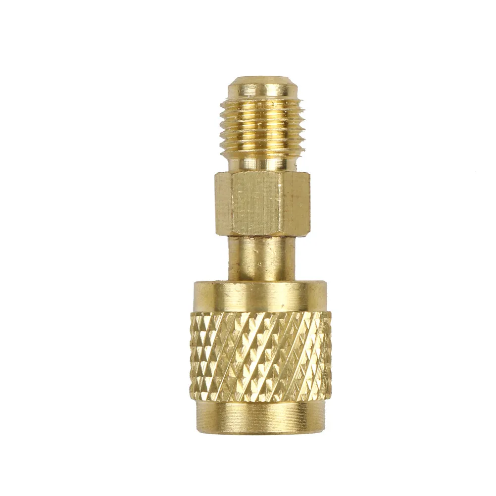 New R410 Brass Adapter 1/4" Male To 5/16" Female Charging Hose To Pump Air Conditioning Accessories R22 To R410a