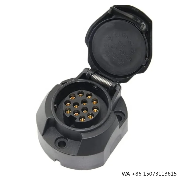 12v-13-1ピン-プラスチック製トレーラーソケット（フォグライトカットスイッチ付き）