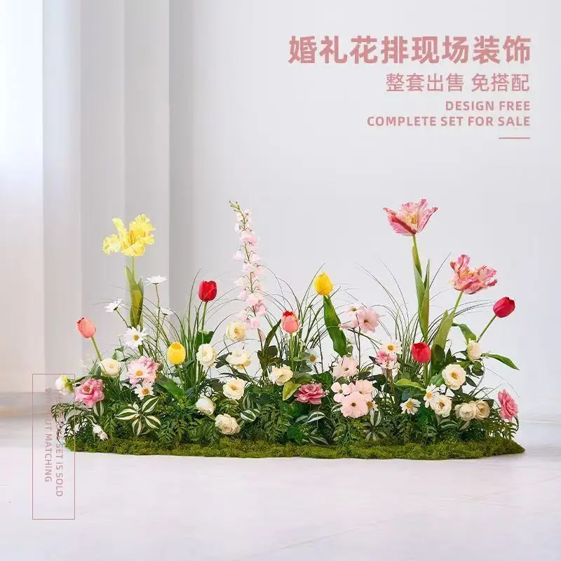 Simulation flower fake flower decoration Monet garden Mori landscaping atmosphere decoration advanced wedding layout