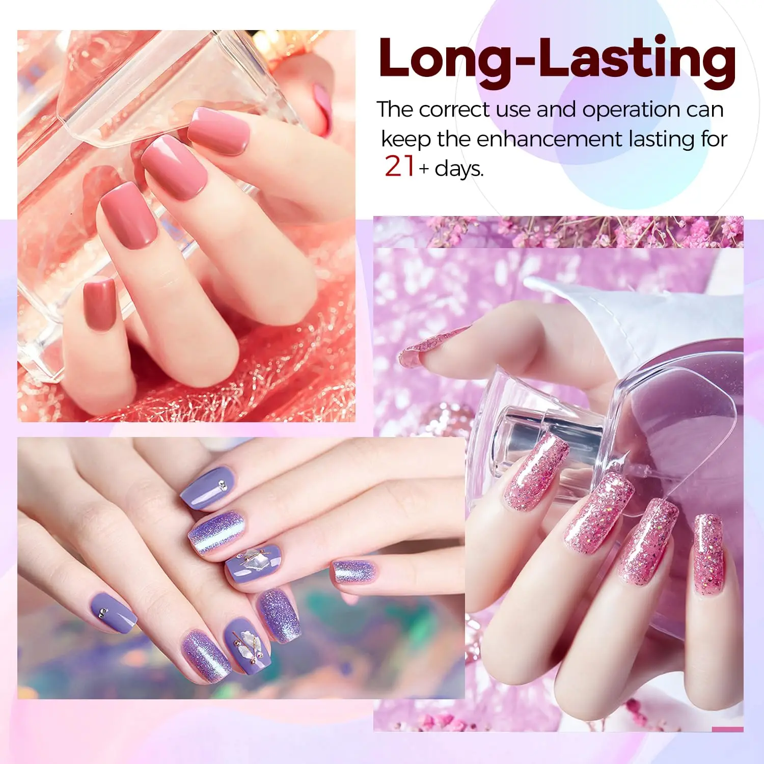 100 PCS Gel Nail Polish Starter Kit with UV Light, 95 Colors Including Macarons and Dark Shades, Long-Lasting Shine