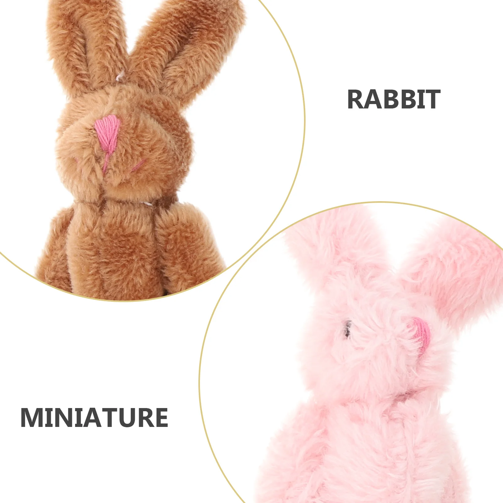 20 Pcs Bulk Toys Plush Bunny Mini Stuffed Pendant Rabbit The Little Small Child