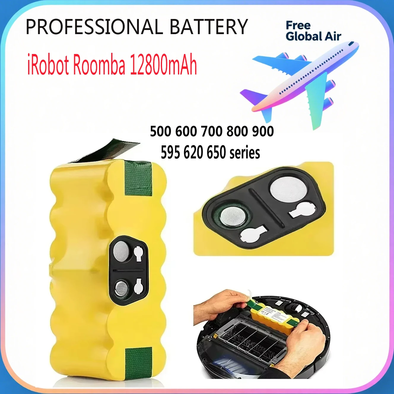 

Новая аккумуляторная батарея для iRobot Roomba 14,4 В 12800 мАч 500 550 560 600 650 698 780 876 900 серии аккумулятор для пылесоса