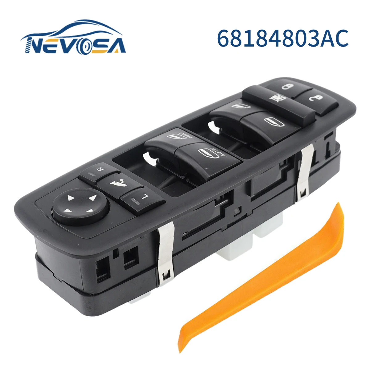 Nevosa 68184803AC For Jeep Grand Cherokee 2014 2015 2016 Car Power Window Master Switch Button Green Light 56046826AE 68184803AB