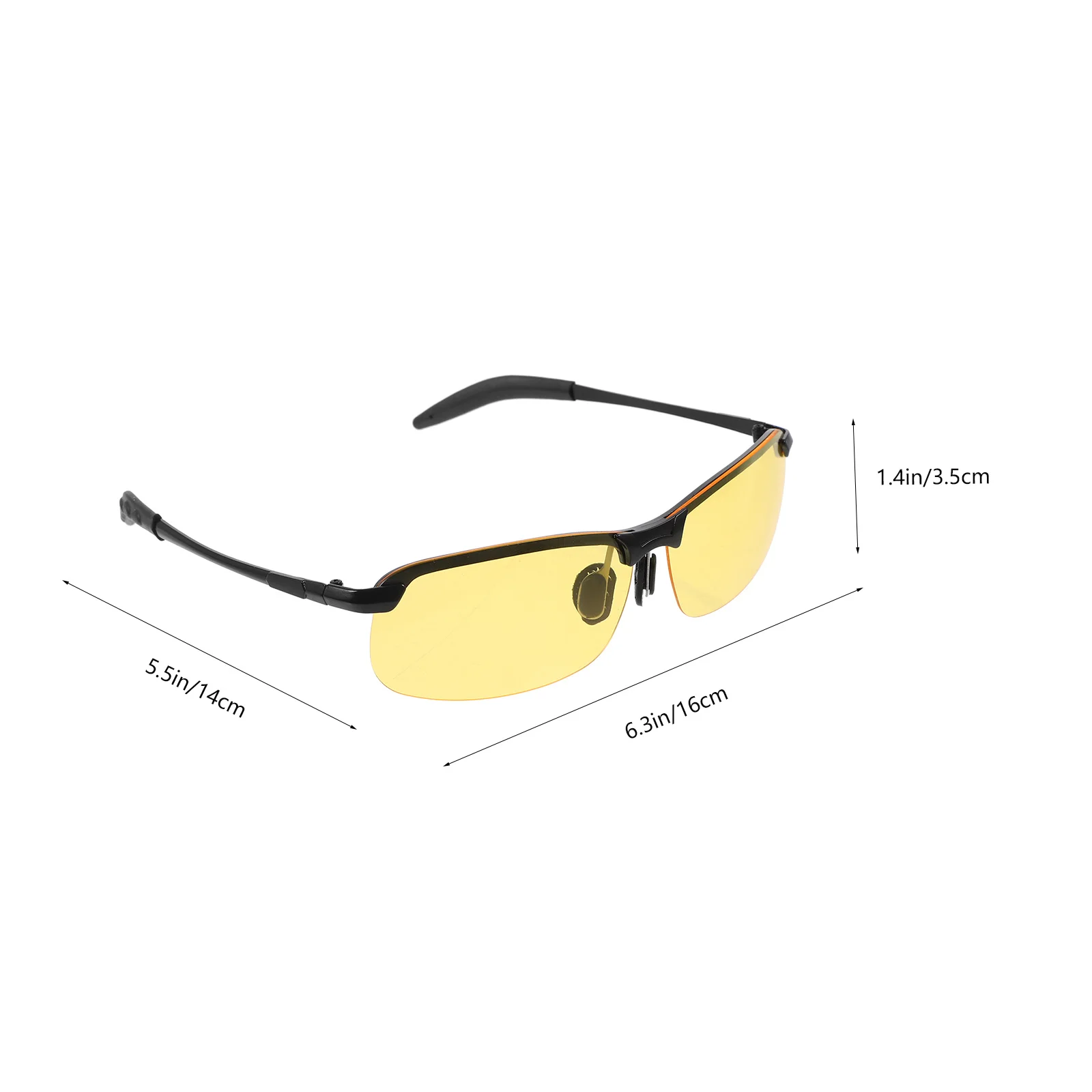 نظارات شمسية بعدسات صفراء ليلية للقيادة الليلية، نظارات قيادة مضادة للوهج للرجال والنساء والدراجات النارية #6