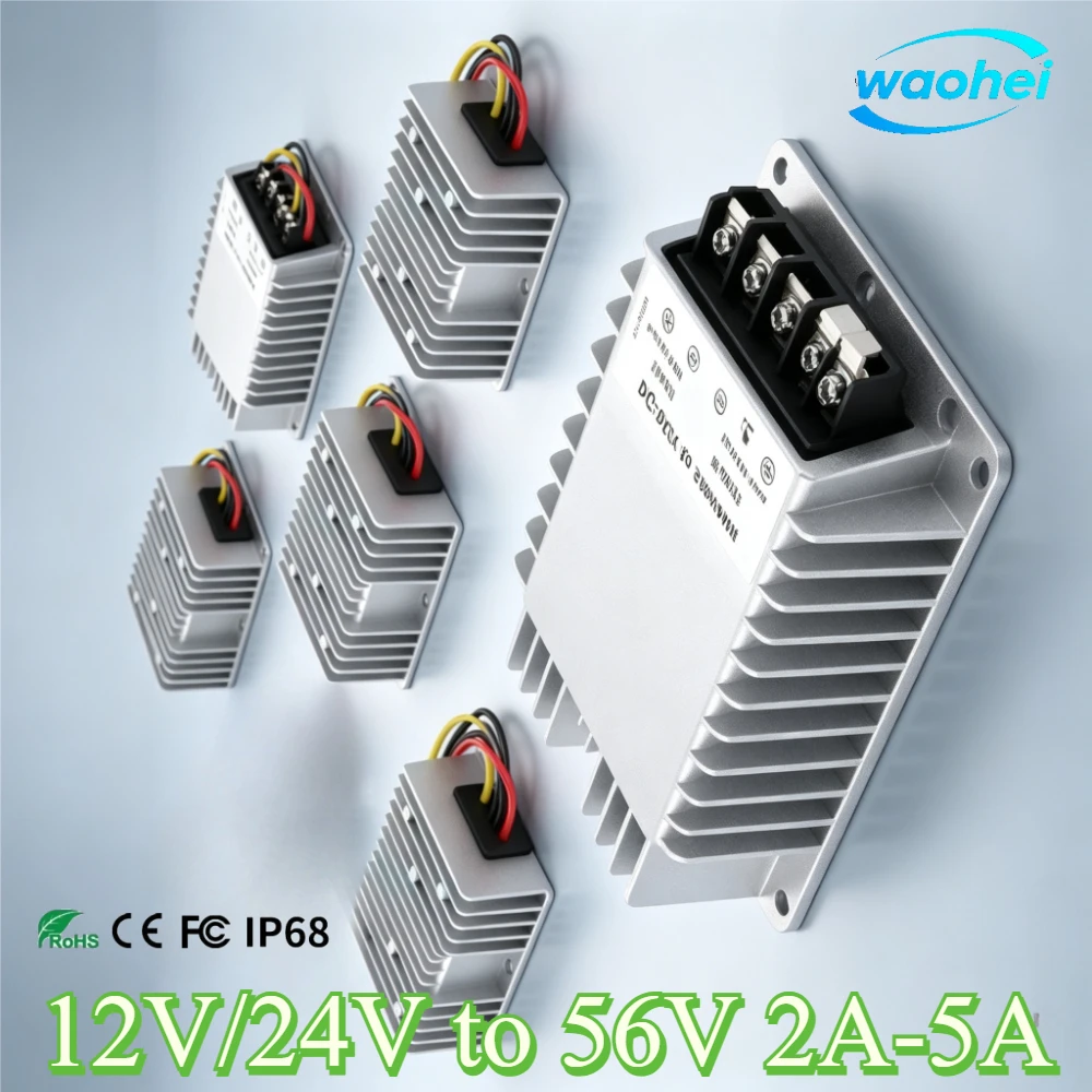 DC12V/24V to 56V 2-5A Step-Up Power Converter Voltage Stabilizer Regulator Power Supply Boost Module for Cars Solar Auto ROHS — купить у AliExpress WW