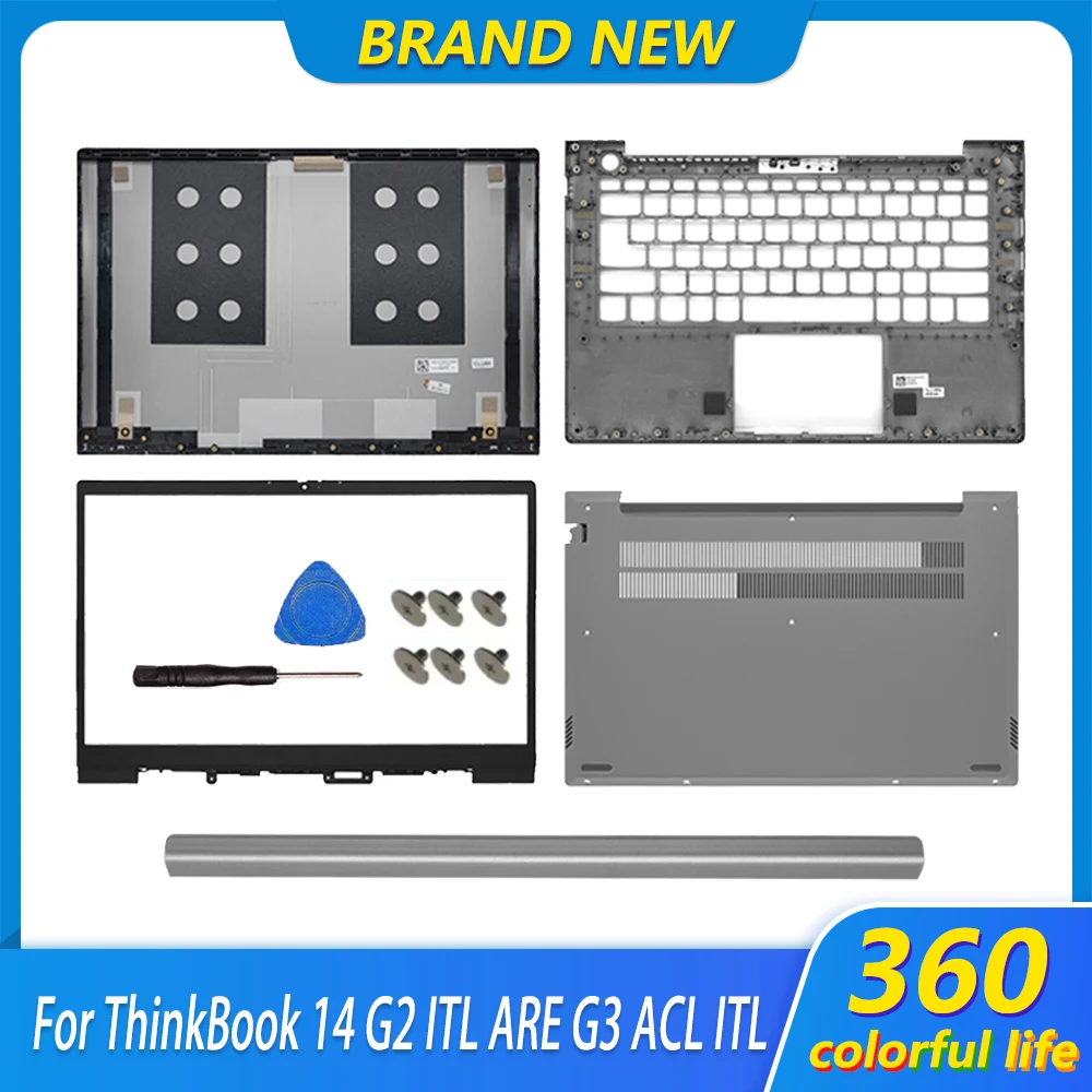 New Laptaop Case For ThinkBook 14 G2 ITL ARE G3 ACL ITL LCD Back Cover Front Bezel Hinges Palmrest Lower Bottom Case Cover
