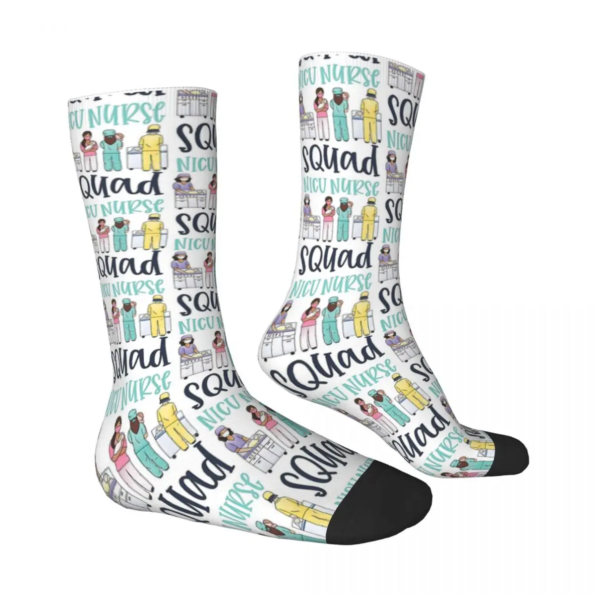 Nursing Nicu Nurse Squad Men Women Socks Windproof Novelty Spring Summer Autumn Winter Stockings Gift