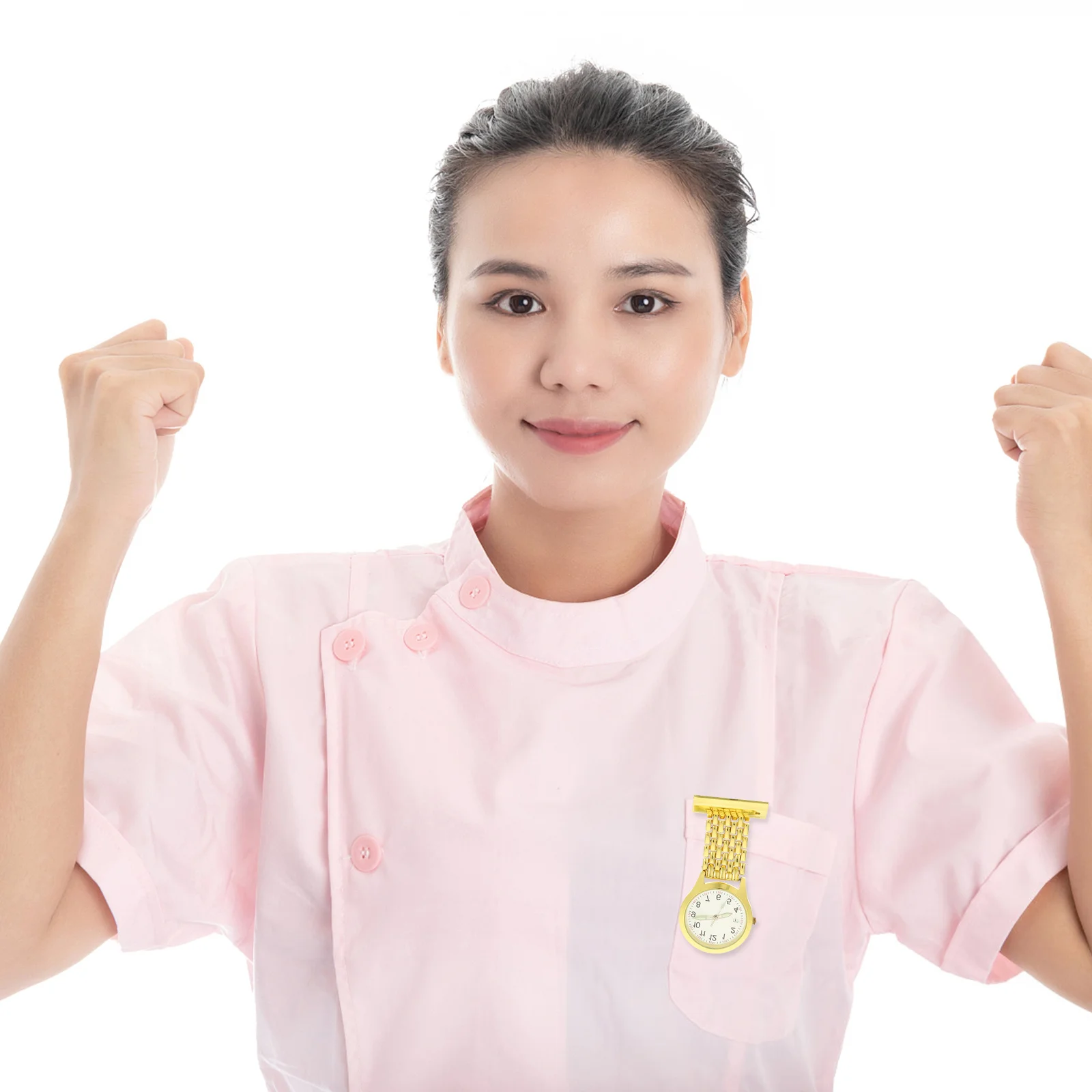 1 قطعة ساعة جيب ممرضة تصميم مشبك دقيق دائم مضيئة الهاتفي سهلة التراجع الكلاسيكية الطبيب ساعة معلقة شارة طية صدر السترة #4