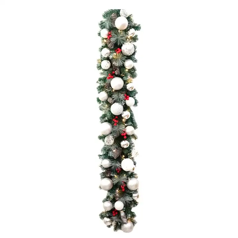 Pre-lit Christmas Garland Battery Battery Operated Artificial 53Inch Garland With 8 Changeable Lights Christmas Decorations With