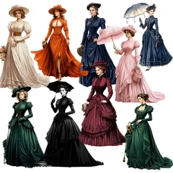 Cute Victorian Period Dress Ladies Stickers  Self-made Fashion Girl Scrapbooking  /Decorative  /DIY Craft Photo Album