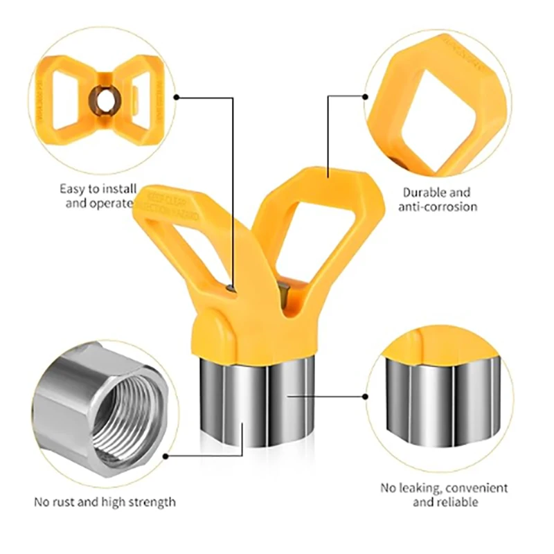 Omkeerbare Sproeisproeiers Met Tipbeschermingsset Voor Luchtloze Verfspuitpistolen En Luchtloze Spuitspuitmachine