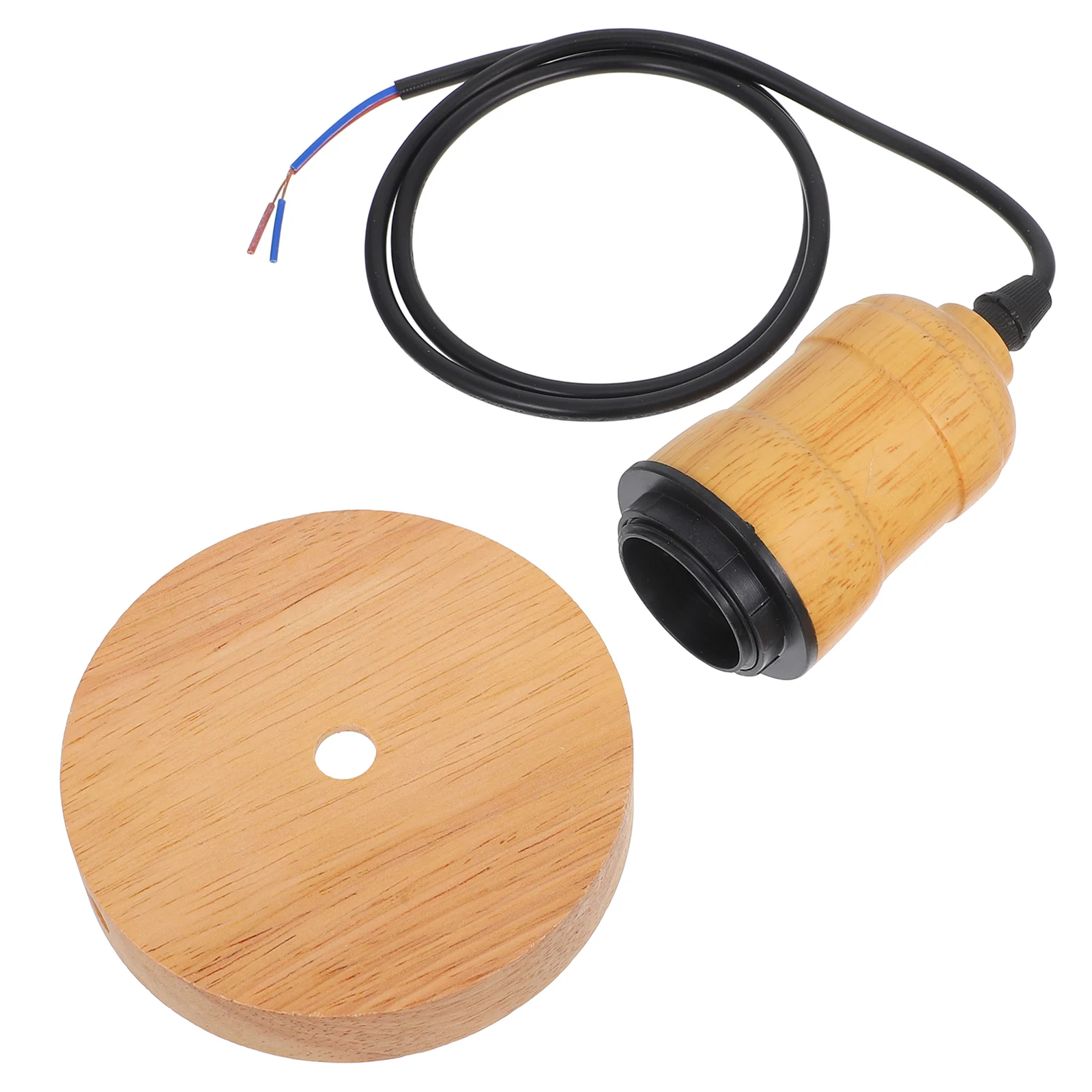 

Vintage Wood Lamp Base E27 Sockets Farmhouse Pendant Lights Kitchen Ceiling Lamps Adjustable Height Angle Unique Artistic