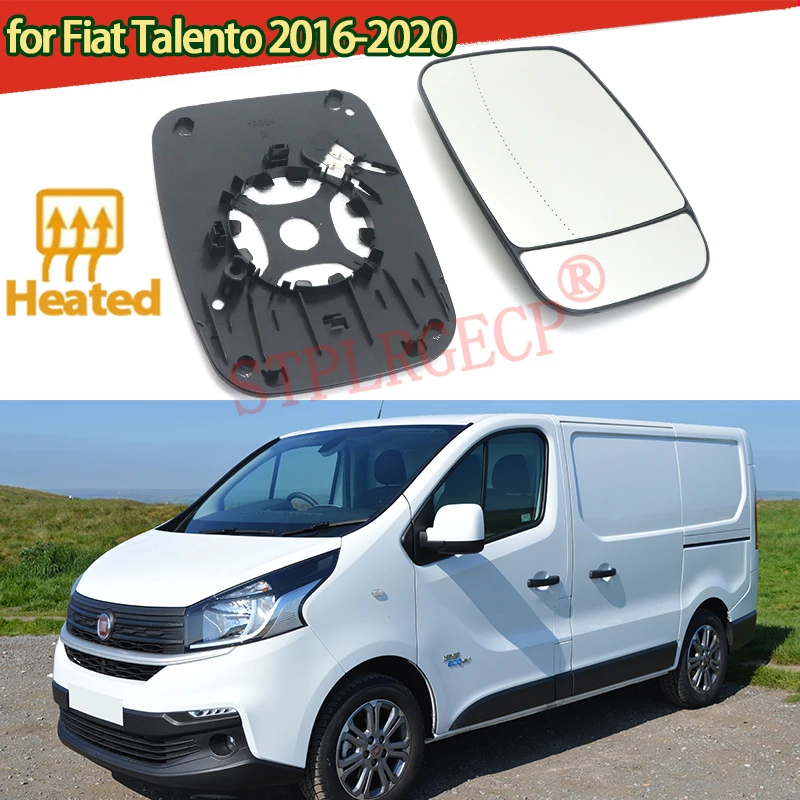 

Driver Left Side Heated Wing Mirror Glass Angle Rearview Mirror with Base Replacement for Fiat Talento 2016-2020