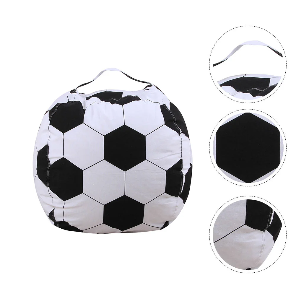 Stuffed Animals Zipper Beanbag Football Storage Soft Toy White Polyester Child Toys