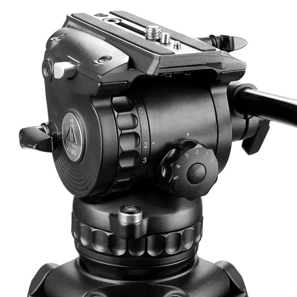 AUF LAGER E-IMAGE EG06C2 Kohlefaser-Stativsystem mit Fluidkopf für Camcorder-Kameraständer