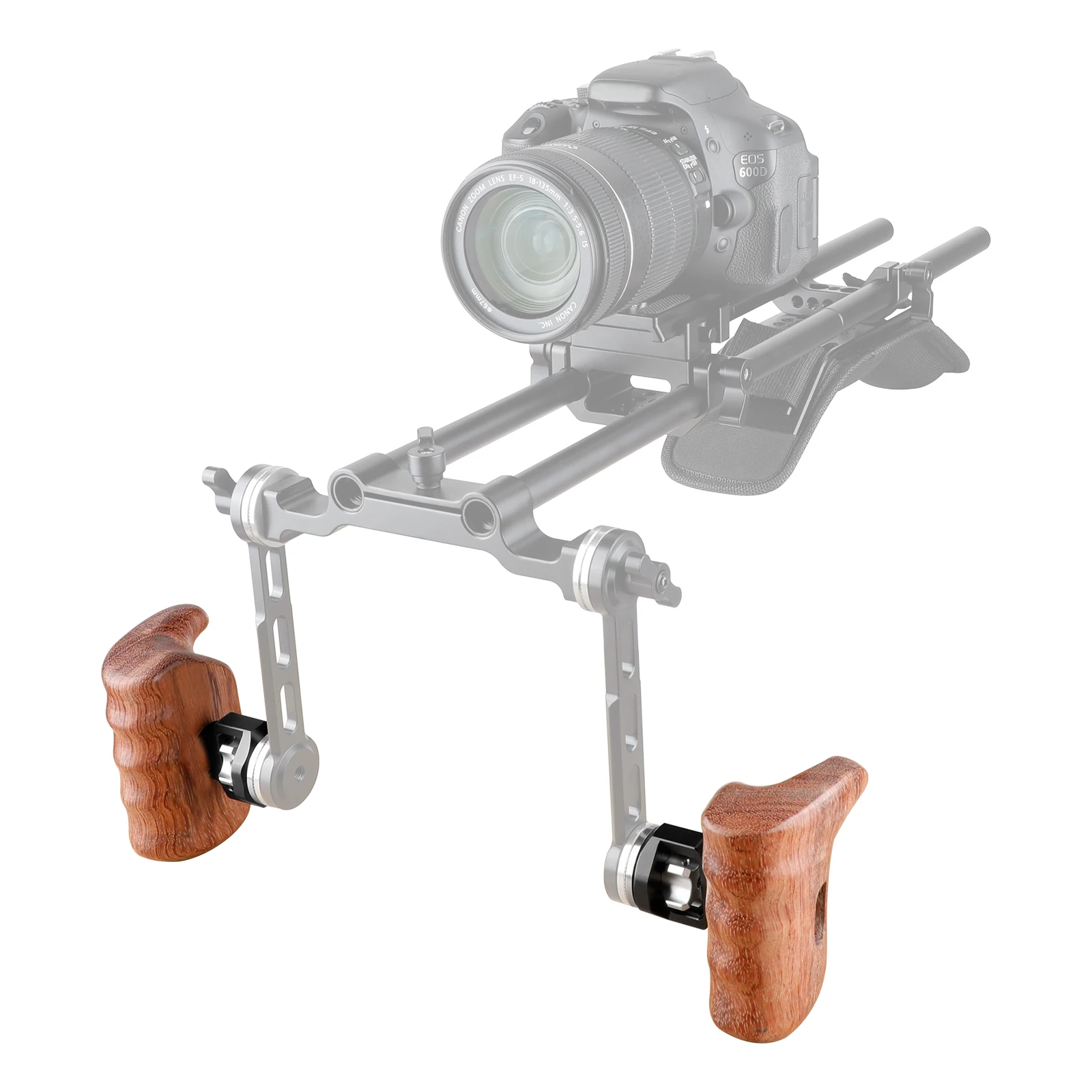 HDRIG Wooden Hand Grip With M6 ARRI Rosette Mount (Left & Right) for DV Video Cage RED Camera Red Rig and Other DSLR Camera Rig