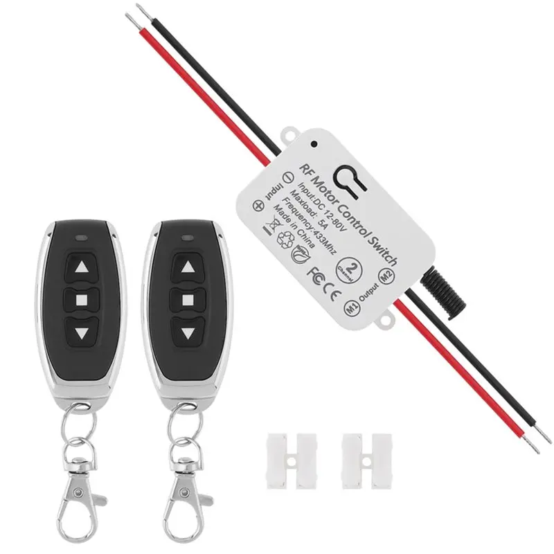 

ABGI-Wireless DC Motor Remote Control Switch 5A DC 12V-80V Forward And Reverse Linear Actuator Switches