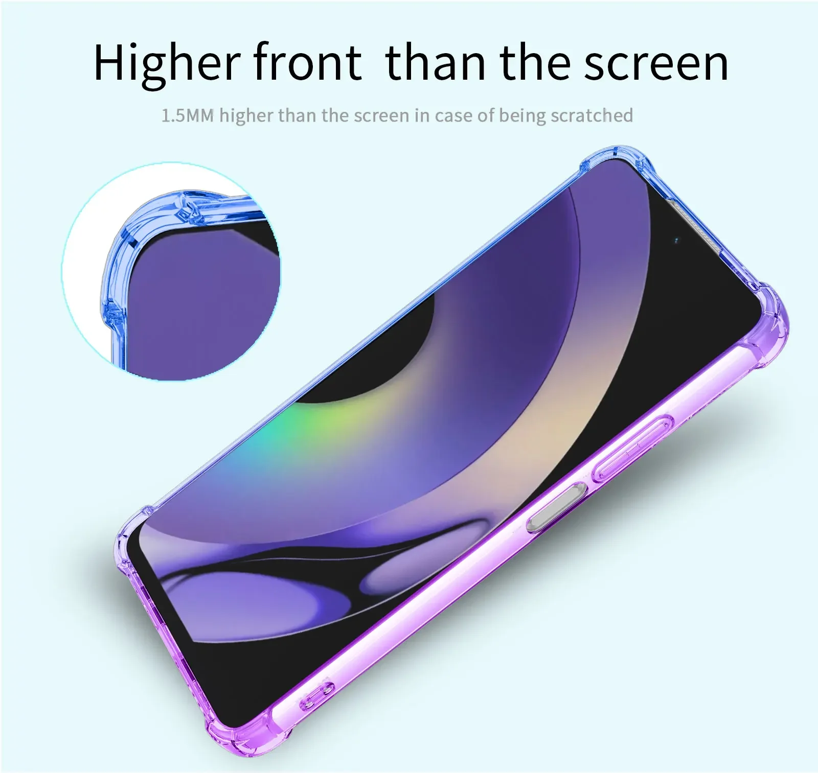 for Realme 10 Pro 5G Plus Realme 10 4G/5G Clear Case Cute Gradient Slim Anti Scratch Flexible TPU Shockproof Cover