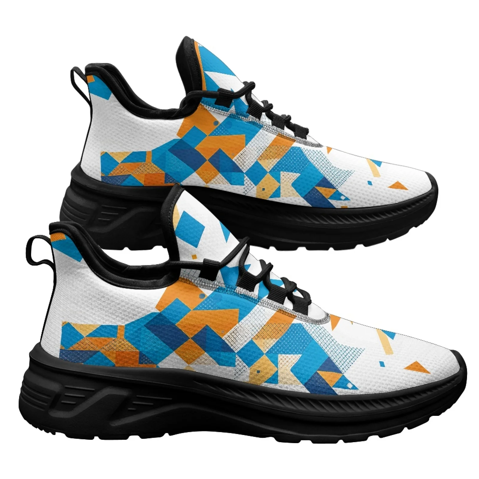 PENSTROLL Geometric Triangle Summer Running & Casual Footwear for Men Daily Wear Mesh & EVA Casual Sneakers Men's Mesh Sneakers